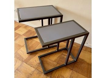 Two Metal Nesting Side Tables