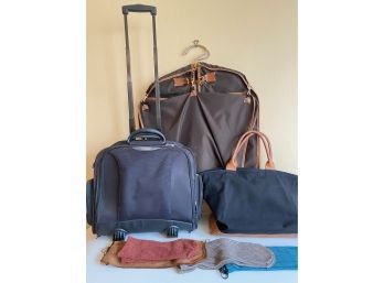 Rolling Luggage With Laptop Compartment, Garment Bag, Shoe Bags & Canvas Tote