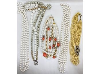 Five Vintage Beaded Necklaces