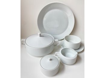 Vintage New Moon China Casserole Dish, Serving Bowl, Creamer, Sugar Bowl & Platter, Japan