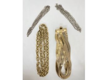 Four Vintage Chain Necklaces