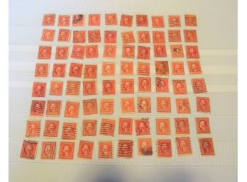 80 Loose George Washington 2 Cent US Postage Stamps
