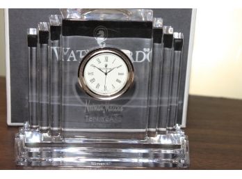 Neiman Marcus 10 Year WATERFORD Crystal Mantle Or Desk Clock