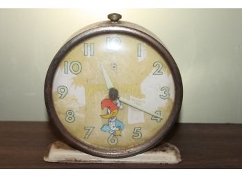 Rare Real 1950s Woody Woodpecker Comic Character Alarm Clock - As Found