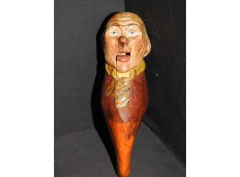 Vintage Anri Wooden Carved Elderly Man Nutcracker