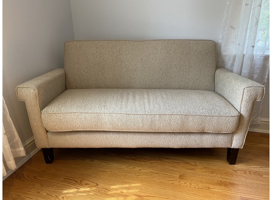 Soft Textured Chenille Upholstered Single Cushion Loveseat