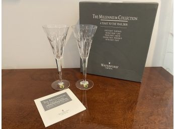 'the Millennium Collection' Commemorative Waterford Crystal Flutes