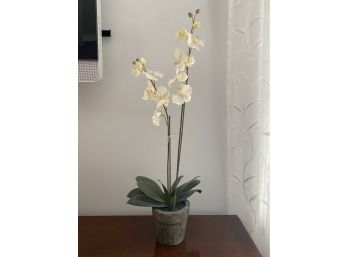 Potted Faux Orchid Plant