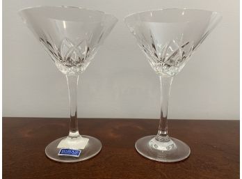 Pair Of Waterford Crystal 'Brookside' Martini Glasses