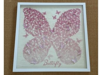 3D Textured Butterfly Shadowbox Wall Hanging