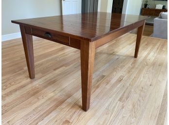 Nichols & Stone Co. Signed Walter Of Warbash Hardwood Extendable Dining Table With Hidden Drawers