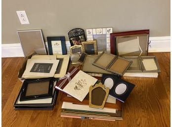 Huge Bundle Of Photo Display Frames, Mats, And Keepsake Albums Various Styles And Sizes