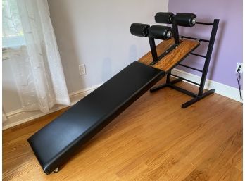 Adjustable Incline Vinyl Padded Workout Bench With Dual Foot Pads