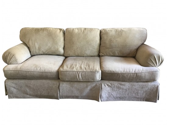 Bauhaus Design House America,  3 Cushion Loose Back Beige Chenille Sofa - 88 Inches