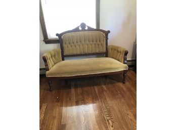 Victorian Settee Carved Walnut