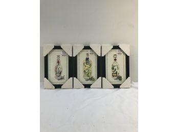 3 Framed Kitchen Herbs Prints Thyme, Basil & Sage Oil
