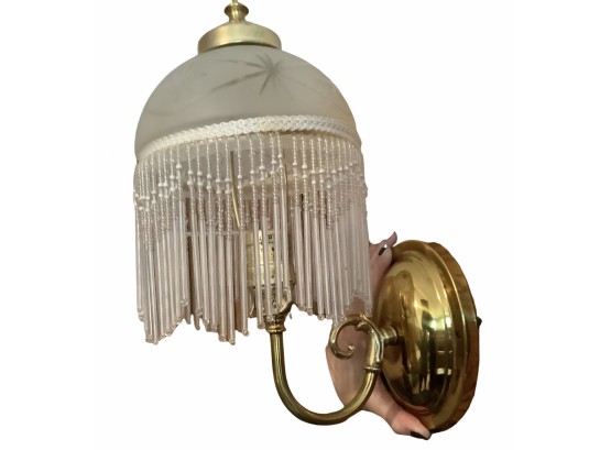 Meyda Tiffany Victorian Brass Plated Wall Lamp