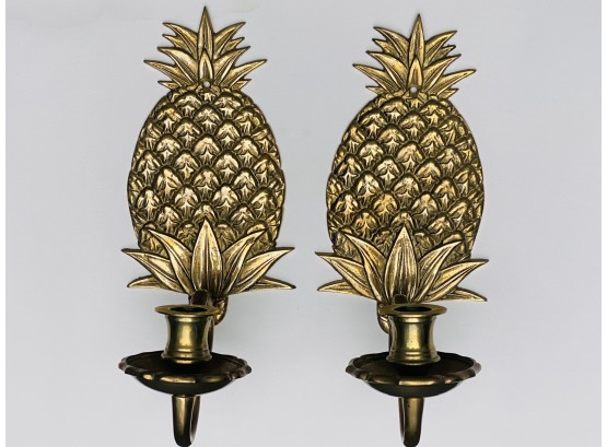 Vintage Brass Pineapple Candle Sconces Adrea By Sadek