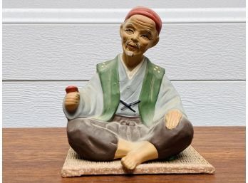 Vintage Japanese Clay Figurine
