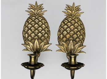 Vintage Brass Pineapple Candle Sconces Adrea By Sadek
