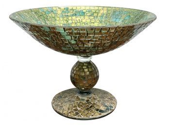 Gorgeous Mosaic Pedestal Bowl By  Ercole