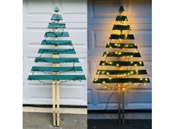 Large Wooden Christmas Tree With Lights  (36' X 76')