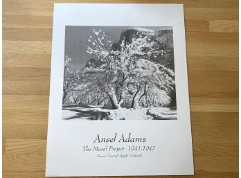 Ansel Adams Print   Snow Covered Apple Orchard