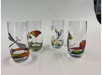 Set Of Four Paul Nagel Beverage Glasses