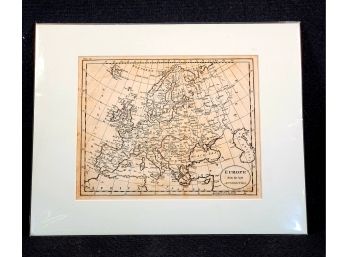 Antique 1793 Original Map Of Europe From The Beft Authorities - Unframed In Matte