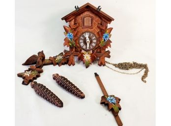 Vintage J. Engstler Germany Wood Cuckoo Clock