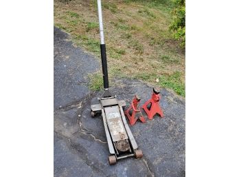 Pittsburgh Two Ton Heavy Duty  Floor Jack & Big Red Two Ton & MVP Three Ton Jack Stands