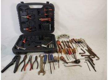 Assortment Of Hand Tools, Drill Bits & More