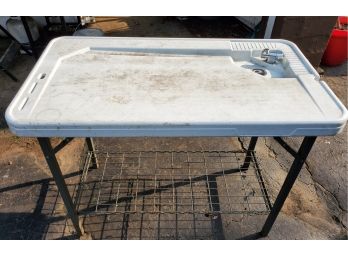 Portable Folding Fish Cleaning Table - Missing Faucet