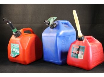 Group Of Two Gasoline And One Kerosene Containers
