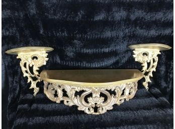 Gilded Entry Foyer Rococo Shelf And Sconces