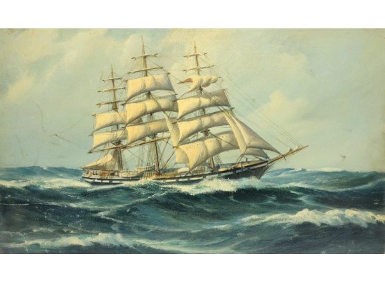 Nautical Clipper Ship Painting