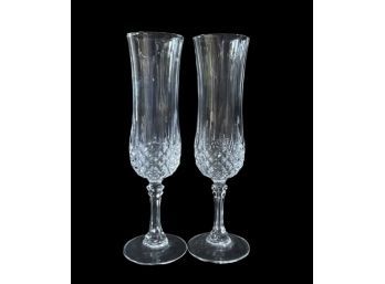 Set Of Crystal Champagne Glasses
