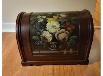 Wood Floral Box
