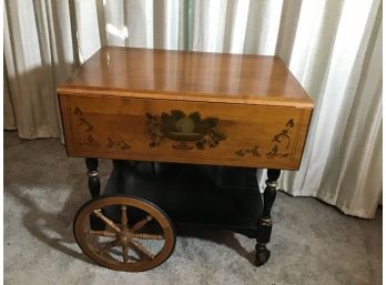 Heywood Wakefield/ Hitchcock Tea Cart  With Expanding Leaves