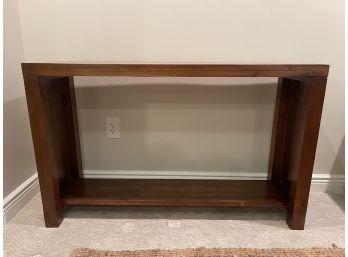 Long Stained Wood Accent Table
