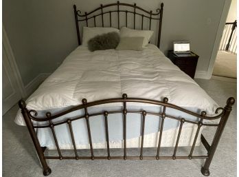 Metal Bronze Toned Queen Size Bed Frame