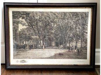 Robert Wiseman Engraving Print - 1892 New Haven Green In Period Frame