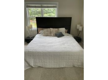 Low King Size Bed Frame With High Head Board
