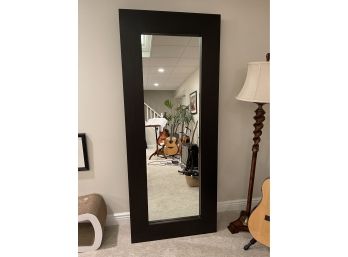 Large Black Wood Frame Full Length Mirror