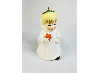 Goebel Hummel 1987 Bell Ornament Boy Angel Christmas Ornament  #9102