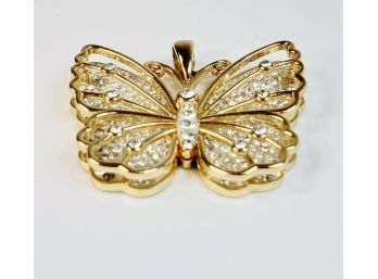 Gold Over Sterling Silver Butter Fly Pendant