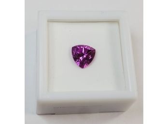 3.5ct Tri Cut 10x10mm Lab Created Purple Sapphire Loose Gemstone