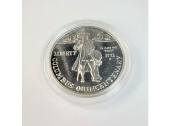 1992 Silver Commemorative Proof Dollar Columbus