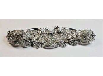 Super Ornate Vintage Art Deco Crystal  Bracelet