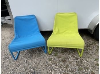 Set Of Aluminum And Nylon Chairs